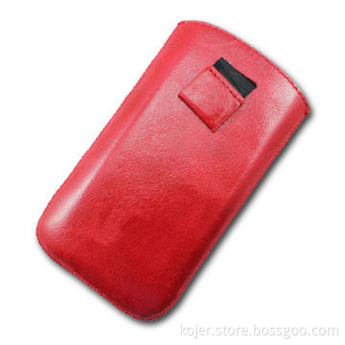 PU Leather Case for Apple's iPhone 4, with Attractive Color and Retractable Pull-tab